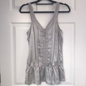 White House/Black Market Silver dress camisole.